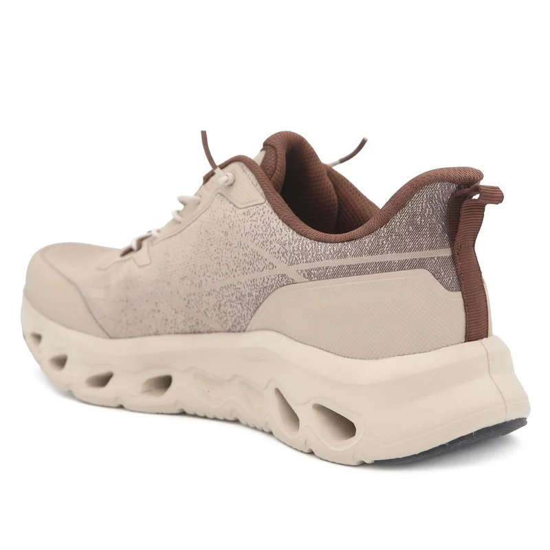 Wide Fit Memory Foam Sporty Trainers - BOJIE44003 / 330 185 - Taupe
