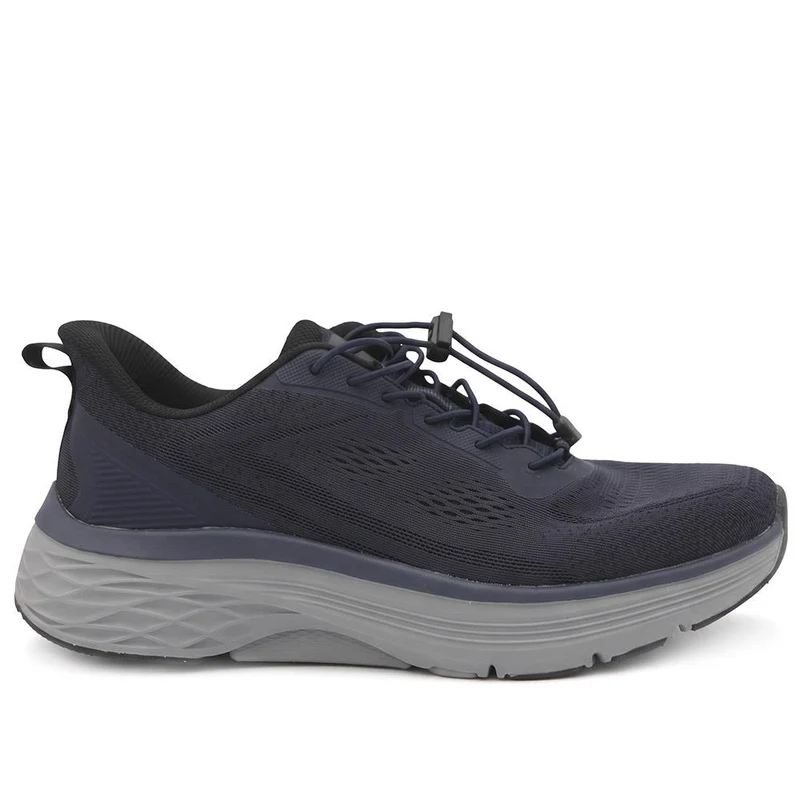 Wide Fit Sporty Bungee Lace Trainers - BOJIE44010 / 330 186 - Navy