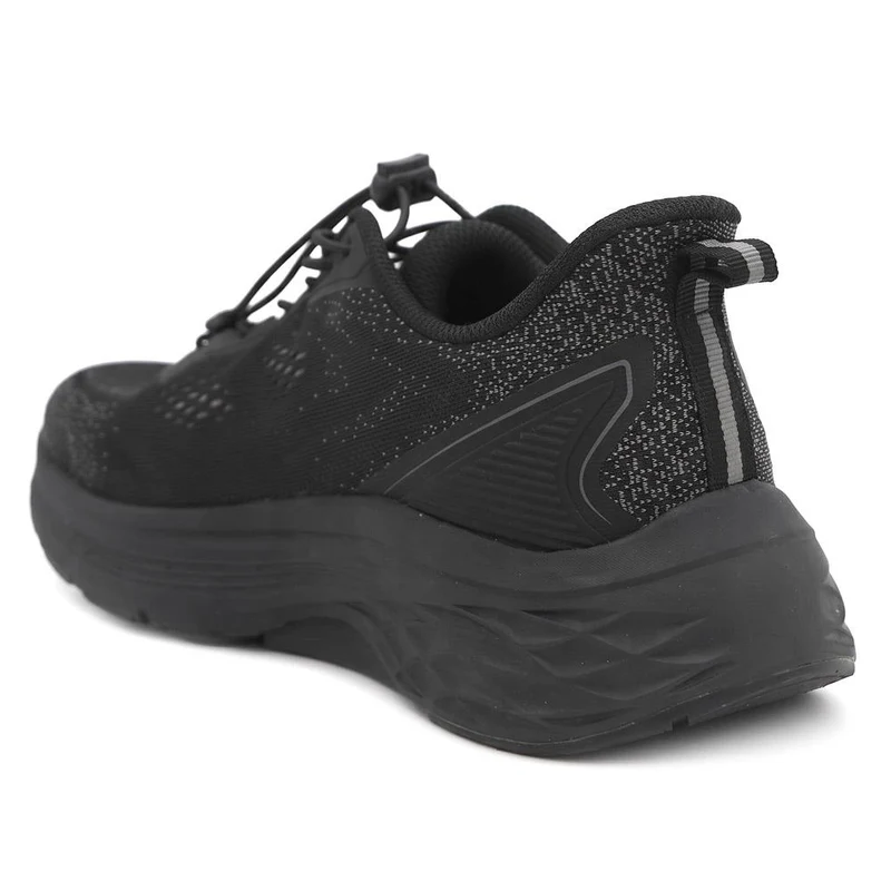 Wide Fit Sporty Bungee Lace Trainers - BOJIE44010 / 330 186 - Black-Black