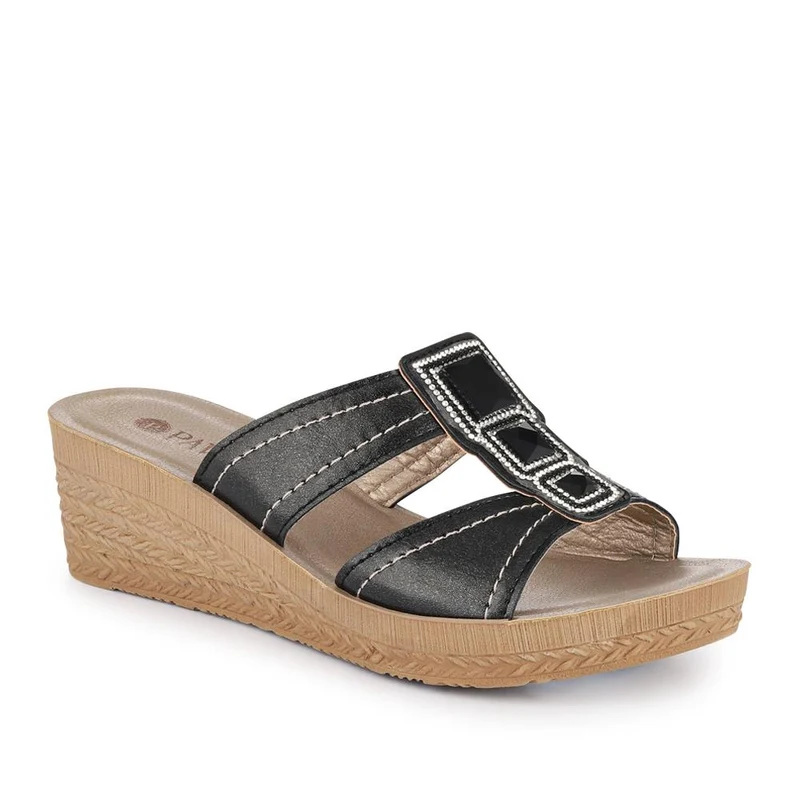 Extra-Cushioned Slip-On Wedge Mules - INB41019 / 327 504 - Black