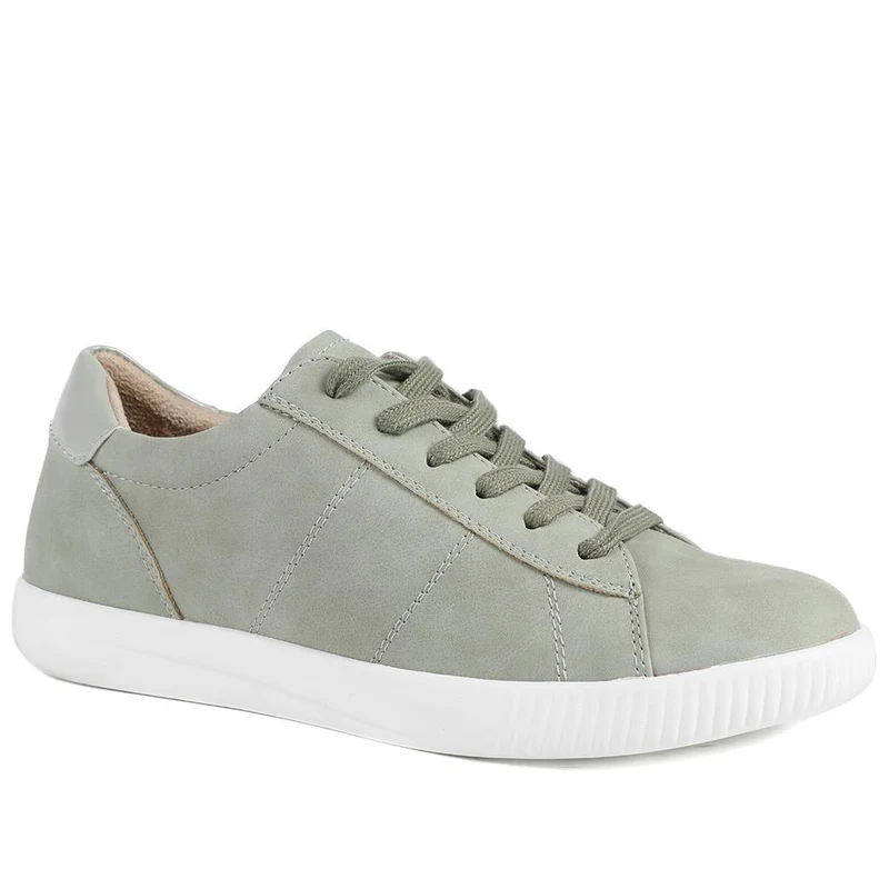 Casual Lace Up Platform Trainers - WBINS43017 / 329 059 - Khaki