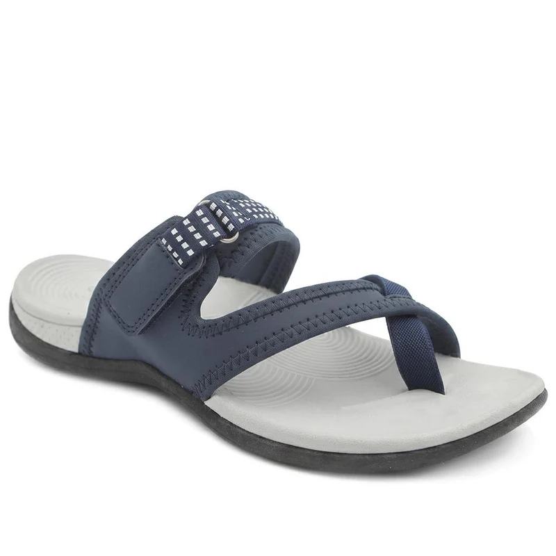 Wide Fit Adjustable Fasten Sandals - BOJIE43022 / 329 322 - Navy