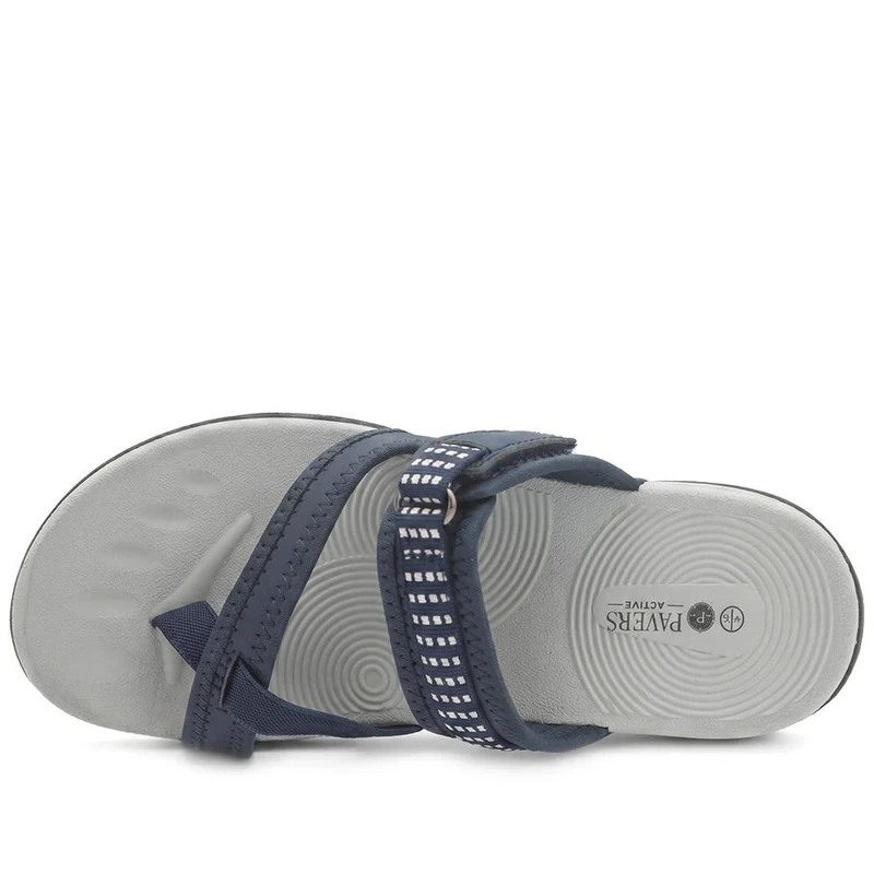 Wide Fit Adjustable Fasten Sandals - BOJIE43022 / 329 322 - Navy