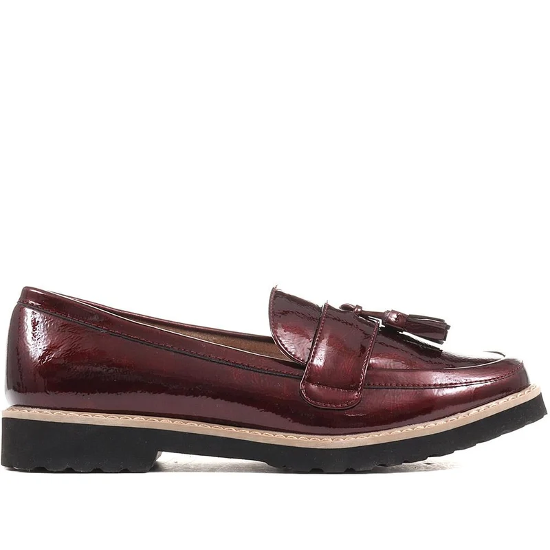 Chunky Tassel Loafers - WBINS32047 / 318 931 - Burgundy