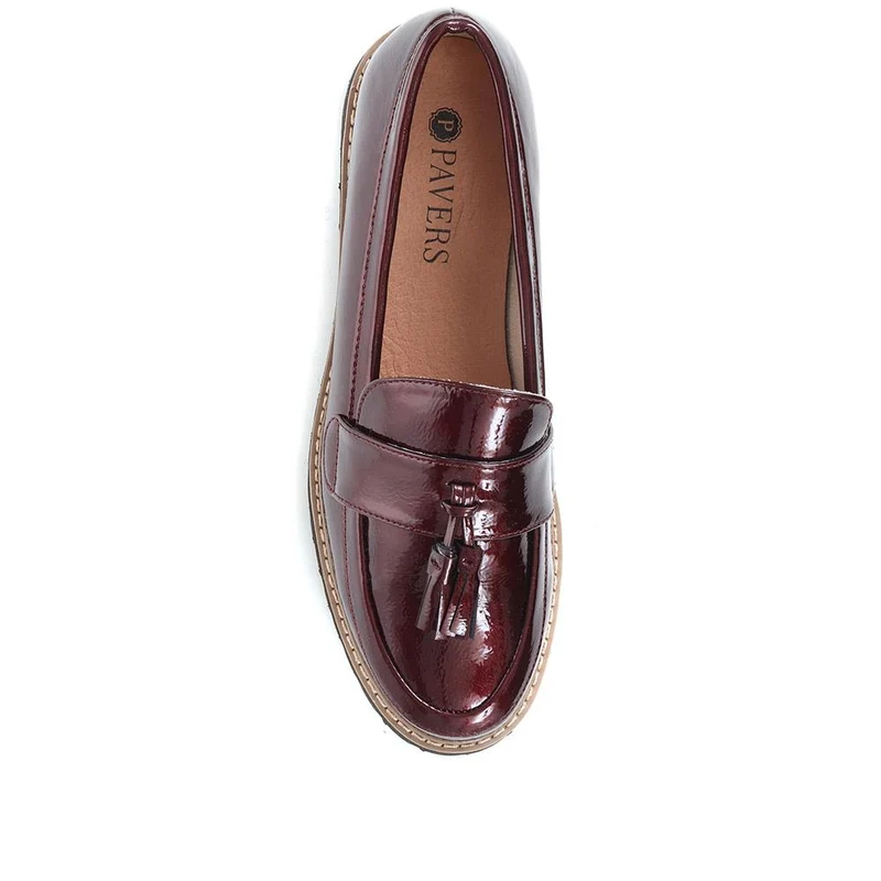 Chunky Tassel Loafers - WBINS32047 / 318 931 - Burgundy