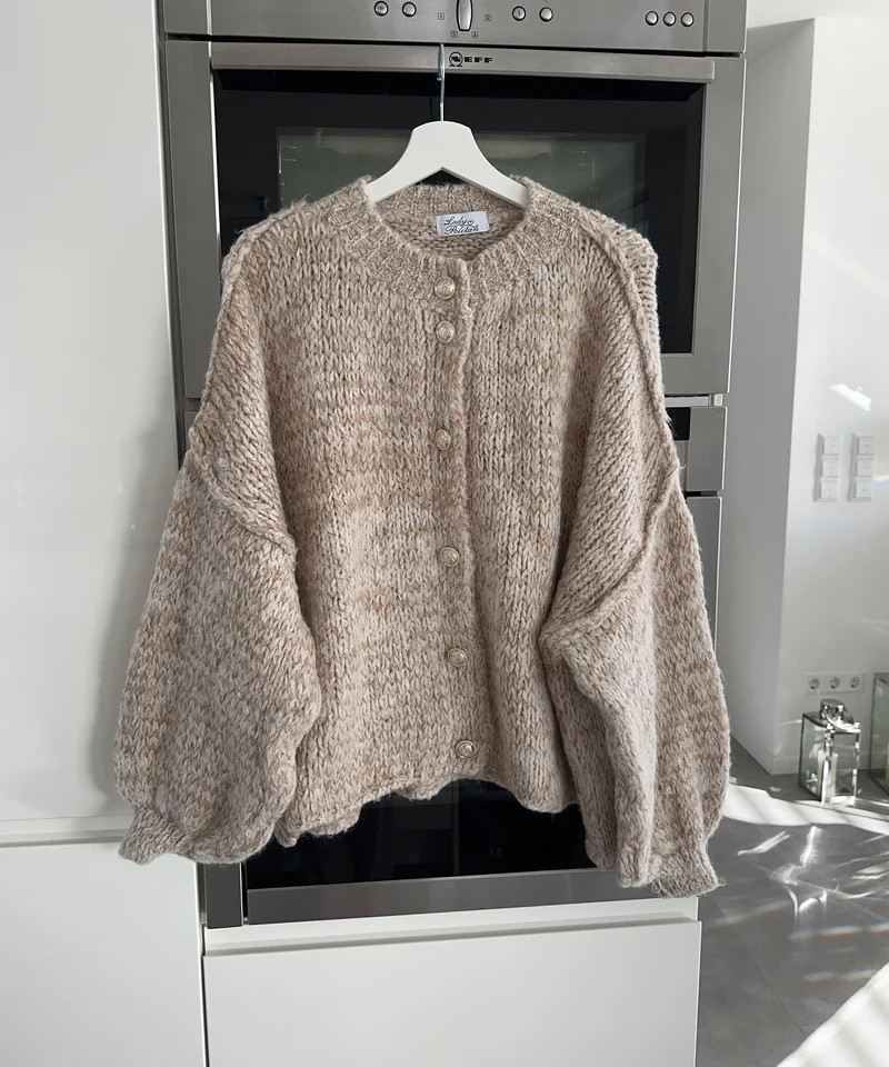 Oversize Strickjacke Isa Camel