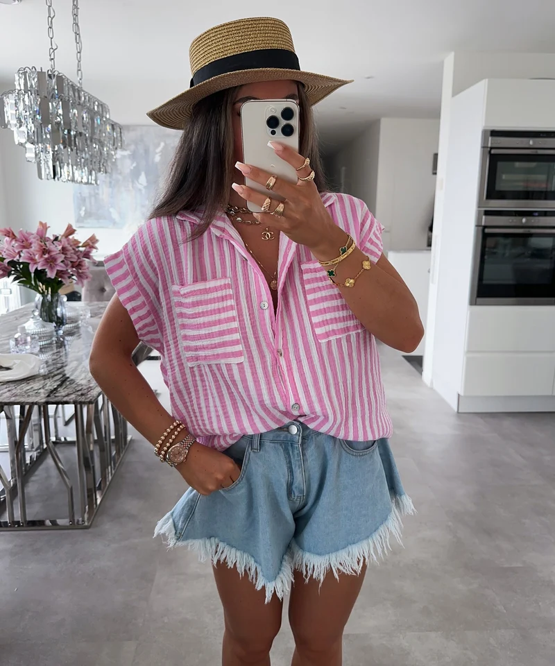 Shorts Fee Hellblau