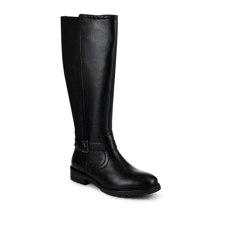 Elastic Fit Zip Up Long Boots - MAGNU42001 / 328 147 - Black
