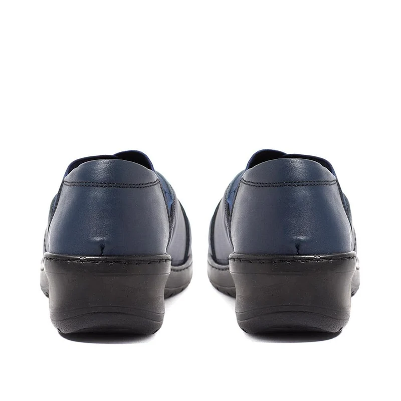 Extra-Wide Fit Slip On Shoes - MEGHAN / 320 189 - Navy