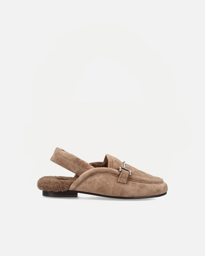 ASHE SLING BACK LOAFER | Taupe