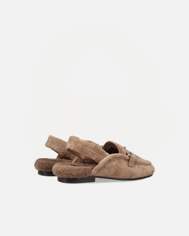 ASHE SLING BACK LOAFER | Taupe