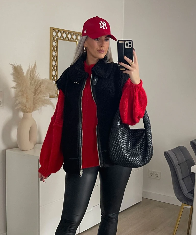 Oversize Pullover Nata Rot