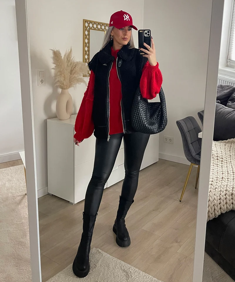 Oversize Pullover Nata Rot