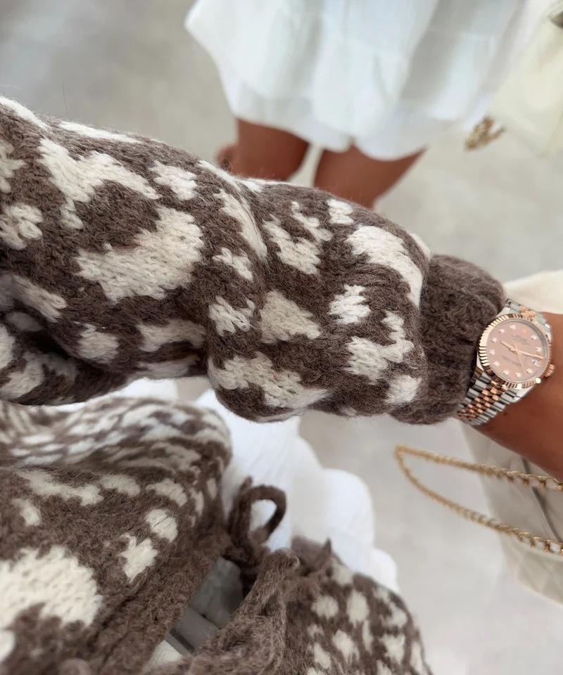 Cardigan Schleife Fia Leo Braun