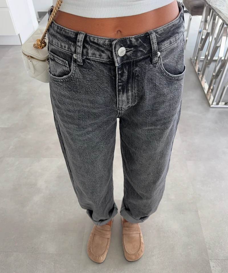 Strecht Balloon Jeans Isea Grau