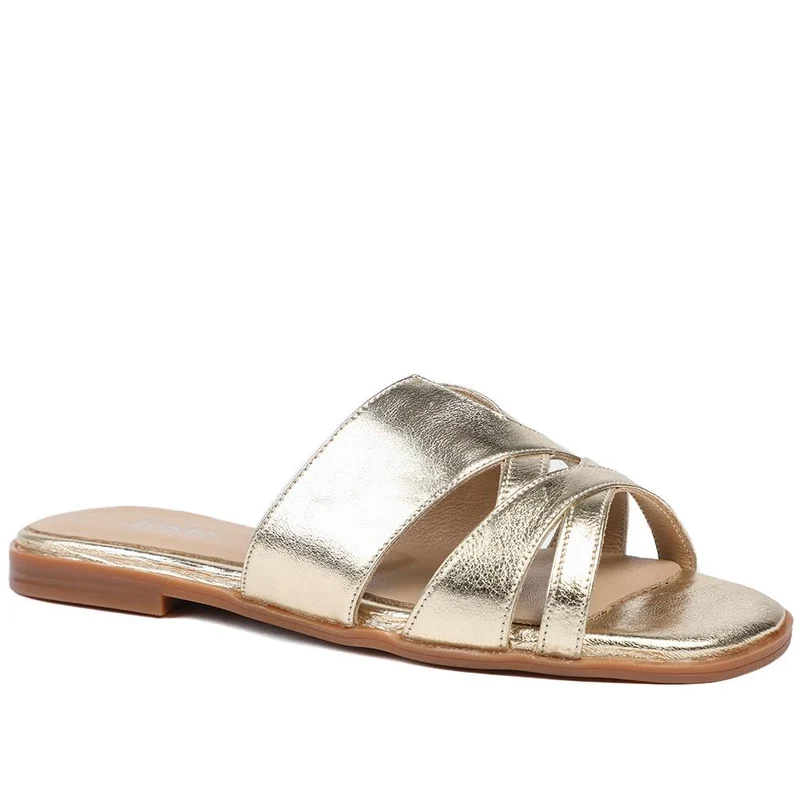 Isa Leather Slip On Sandals - ISA / 328 972