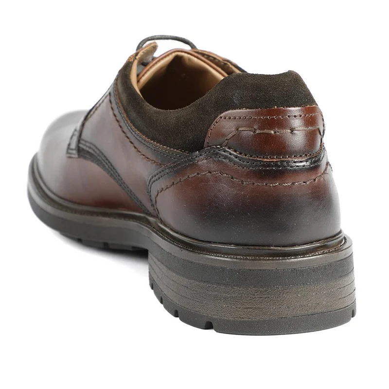 Wide Fit Leather Lace Up Shoes - FBFOO42005 / 327 996 - Brown