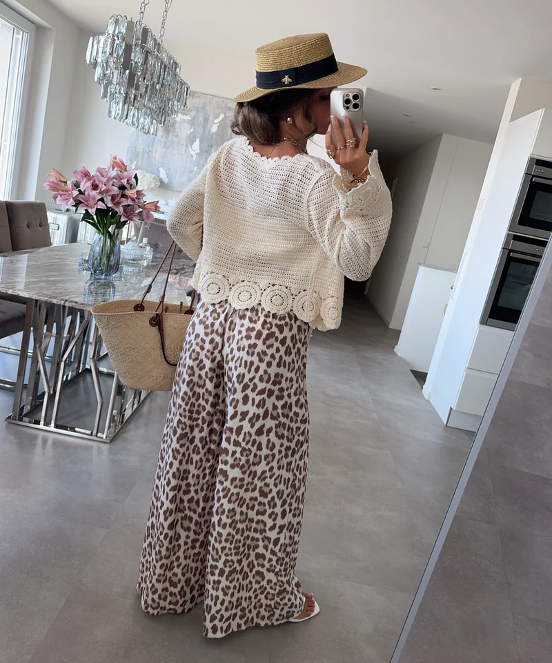 Schlaghose Elodie Leo Beige