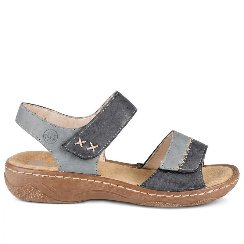 Rieker Dual Adjustable Strap Sandals - RKR43071 / 330 553 - Navy