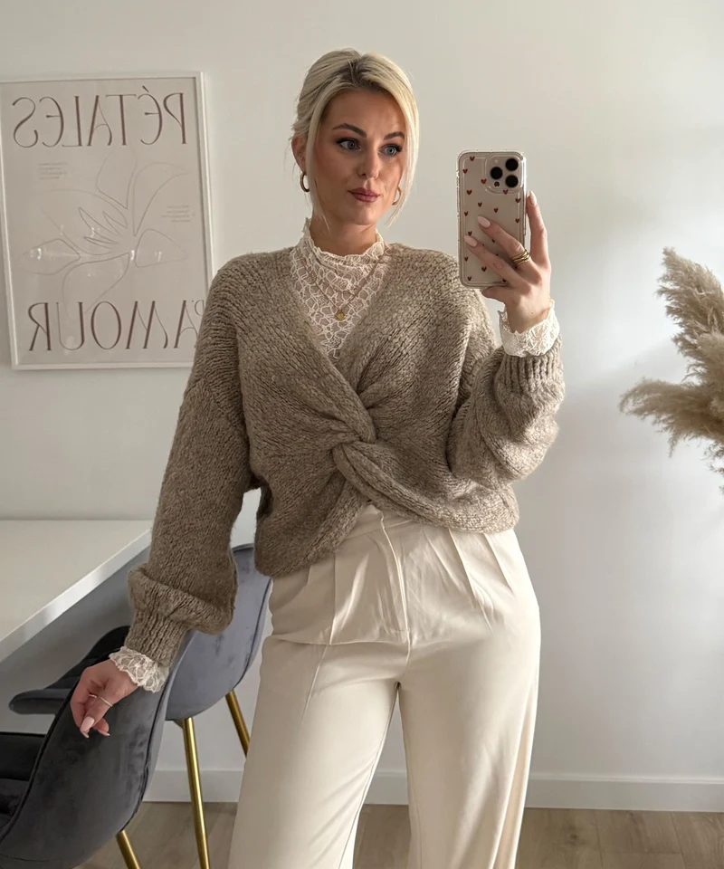 Bundfaltenhose Cleo Creme