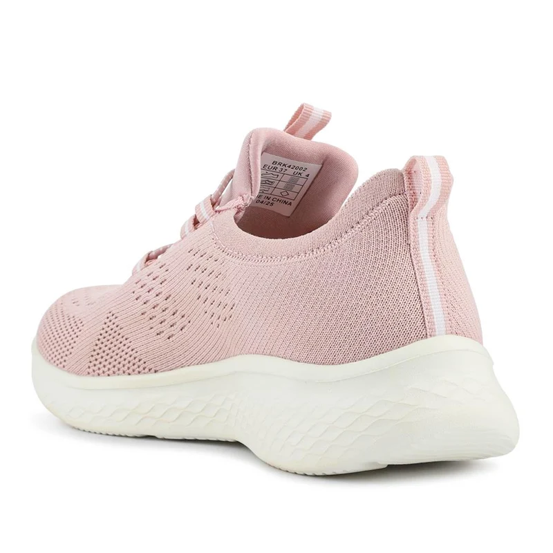 Wide Fit Easy Step In Bungee Lace Trainers - BRK42002 / 328 108 - Blush
