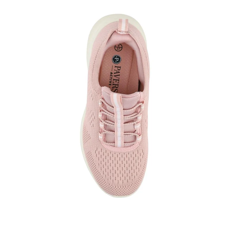 Wide Fit Easy Step In Bungee Lace Trainers - BRK42002 / 328 108 - Blush