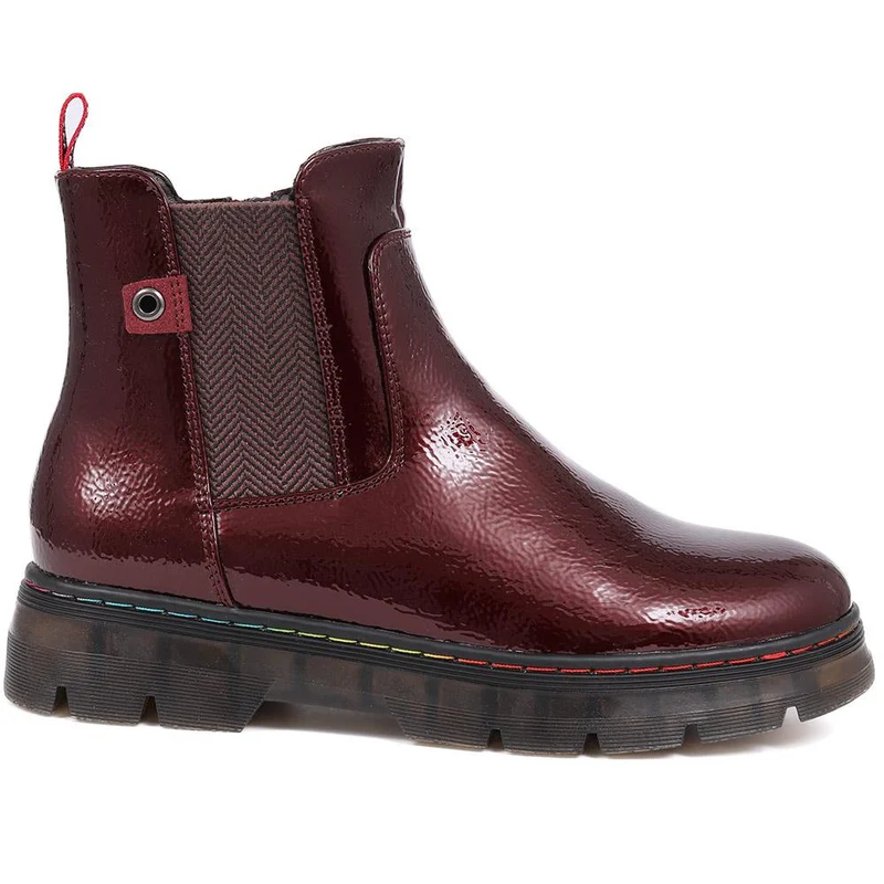Casual Chelsea Boots - WOIL38009 / 324 131 - Burgundy Patent
