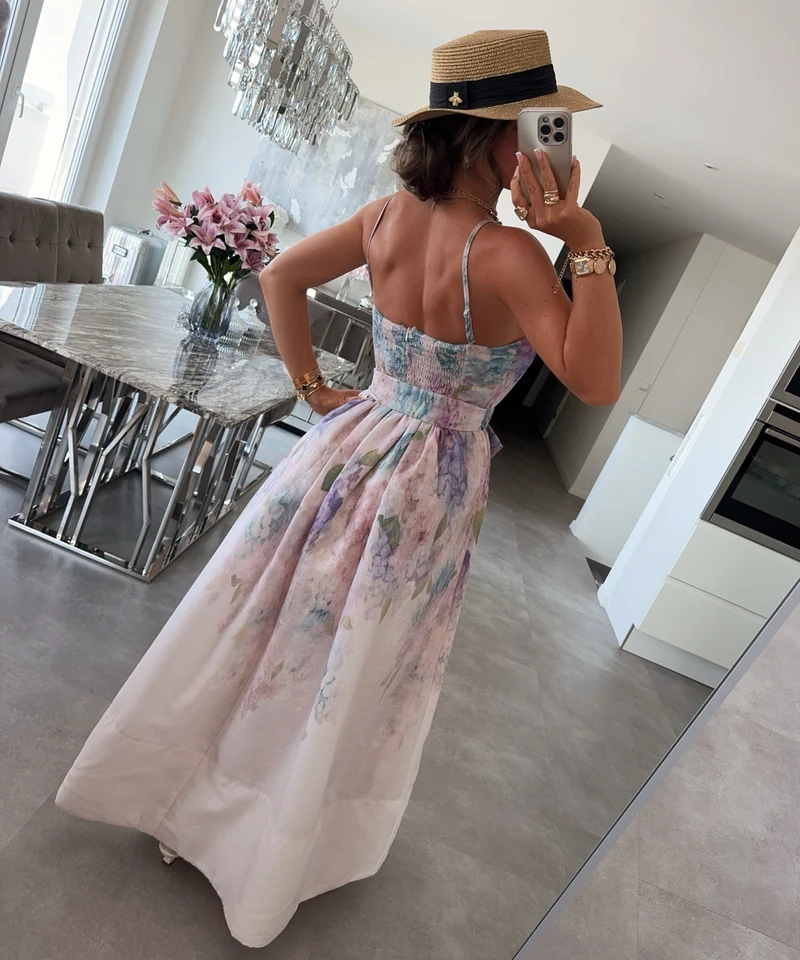 Baumwoll-Leinen Kleid Oona Rose