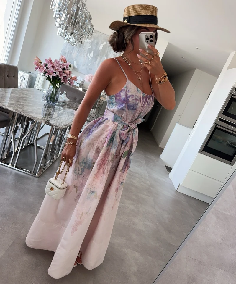 Baumwoll-Leinen Kleid Oona Rose