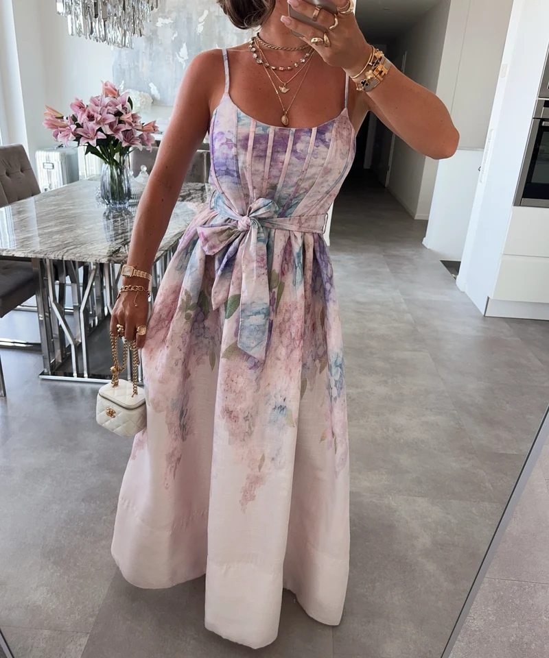 Baumwoll-Leinen Kleid Oona Rose