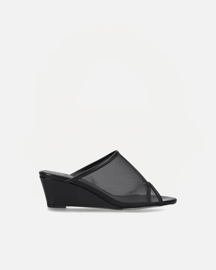 SUZANNE | Mesh Nappa Leather Black