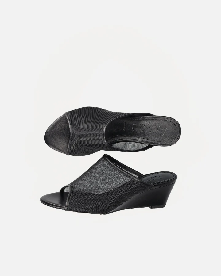 SUZANNE | Mesh Nappa Leather Black