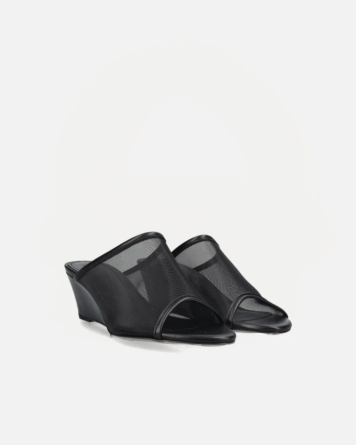 SUZANNE | Mesh Nappa Leather Black
