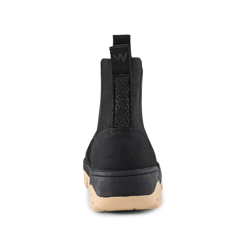 Magda Rubber Track Boot - Black/Beige