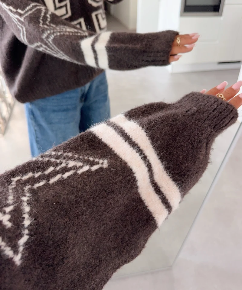 College Pullover Weya Braun