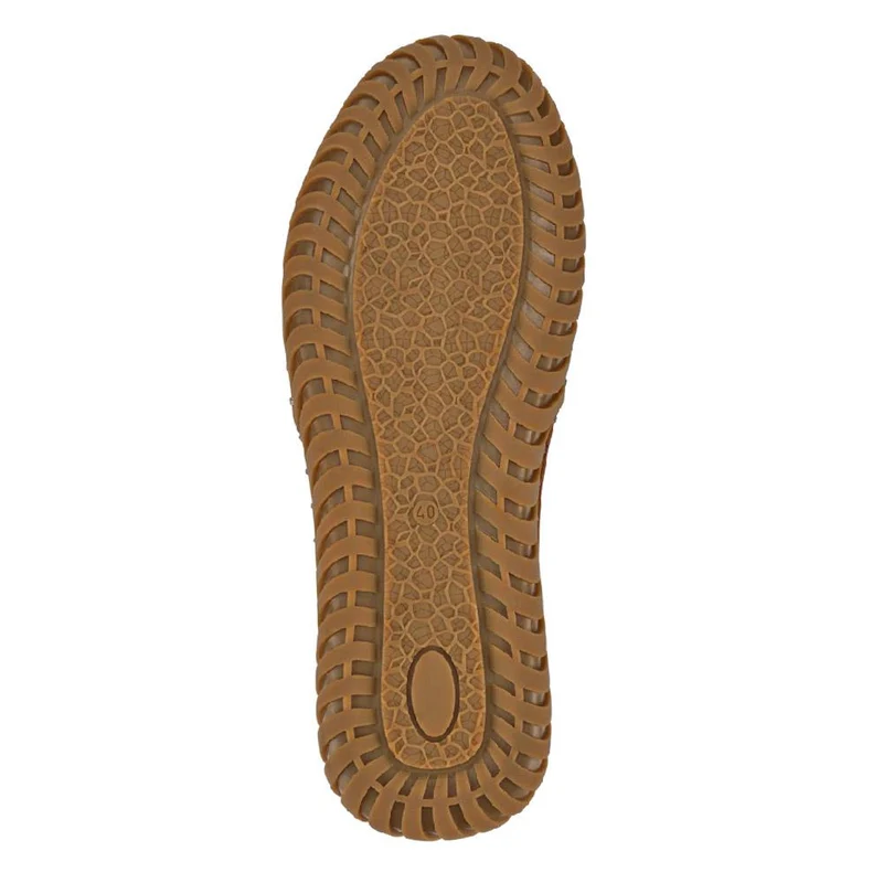Men's Casual Leather Slip-On Shoes - OZIL41000 / 326 847 - Tan