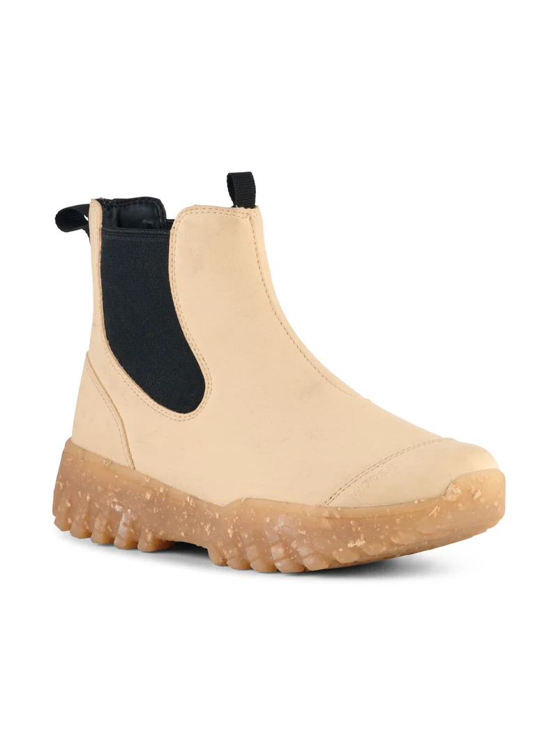 Magda Rubber Track Boot - Beige