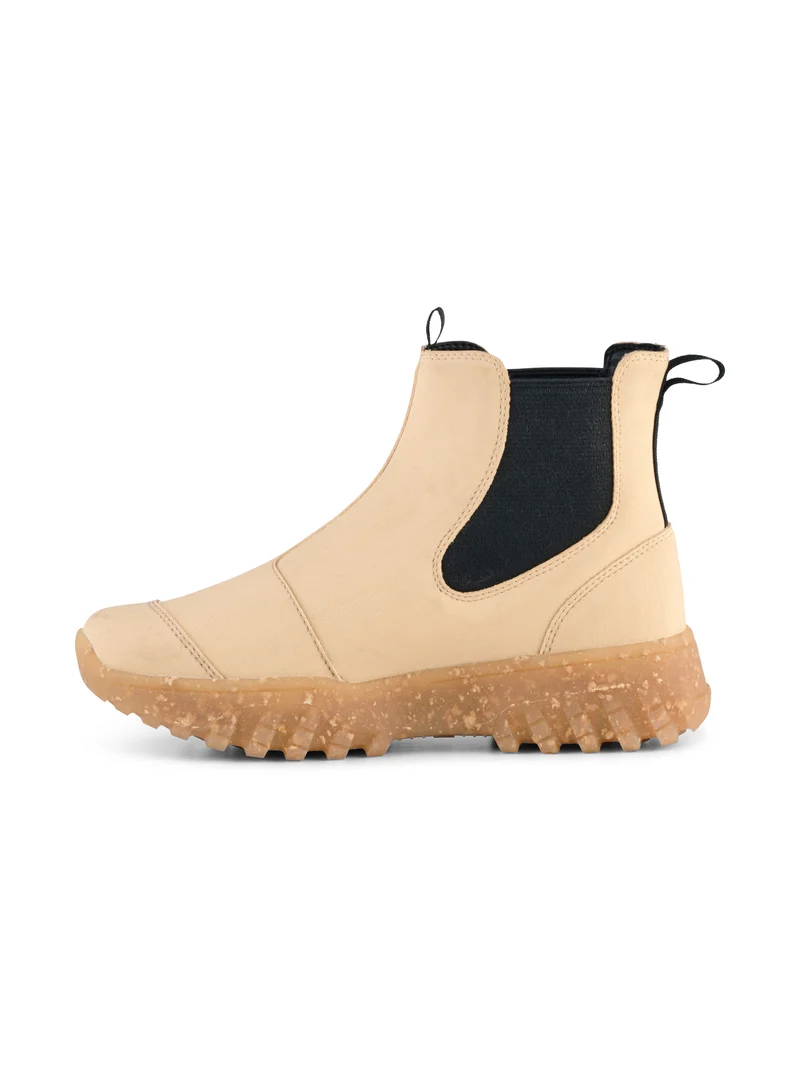 Magda Rubber Track Boot - Beige
