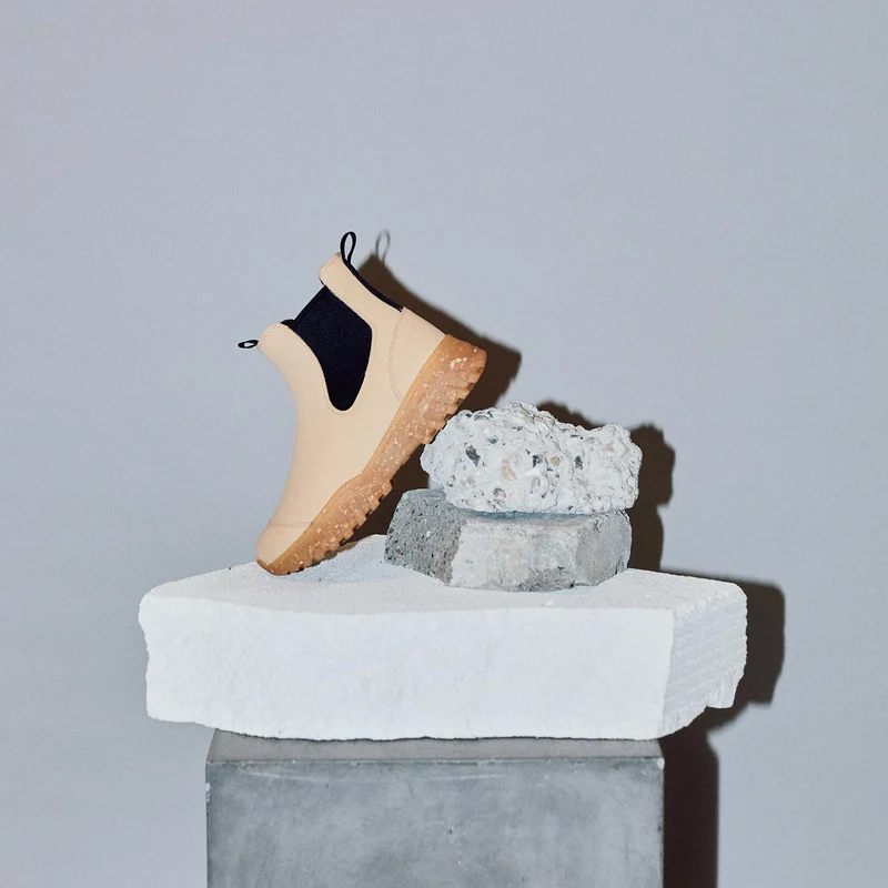 Magda Rubber Track Boot - Beige