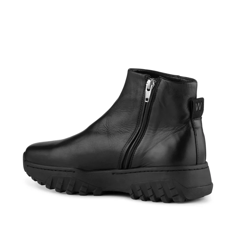 Abbi Track Leather - Black