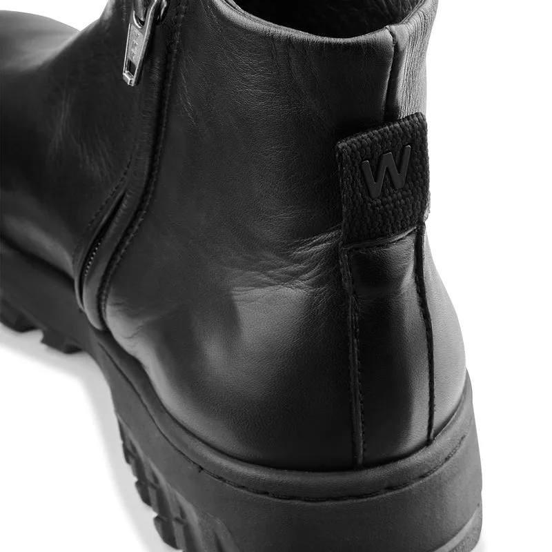 Abbi Track Leather - Black