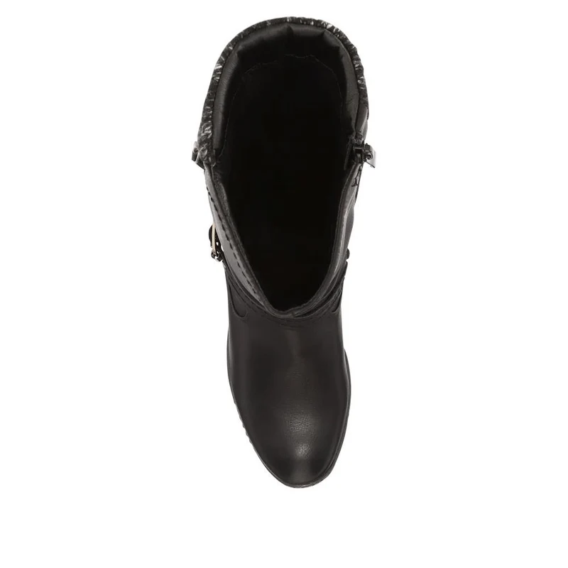 Buckle-Detailed Slouch Long Boots - WOIL40021 / 326 323 - Black