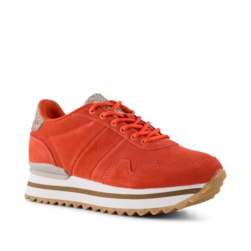Nora III Suede Plateau - Neon Red
