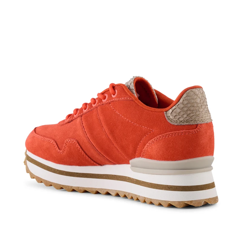 Nora III Suede Plateau - Neon Red