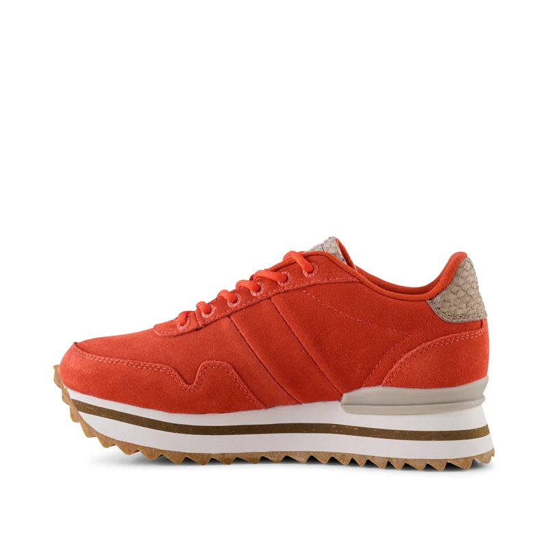 Nora III Suede Plateau - Neon Red