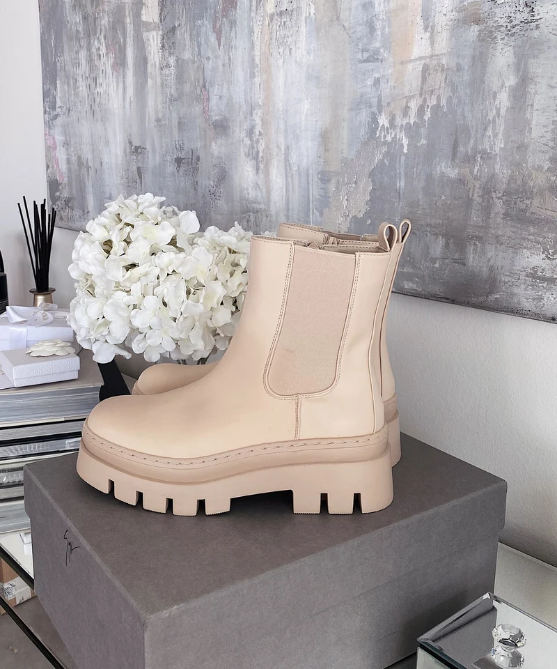 Chelsea Boots Nora Short Beige