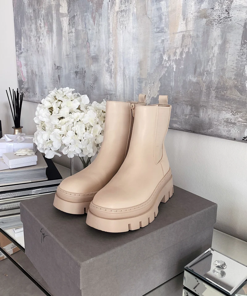 Chelsea Boots Nora Short Beige