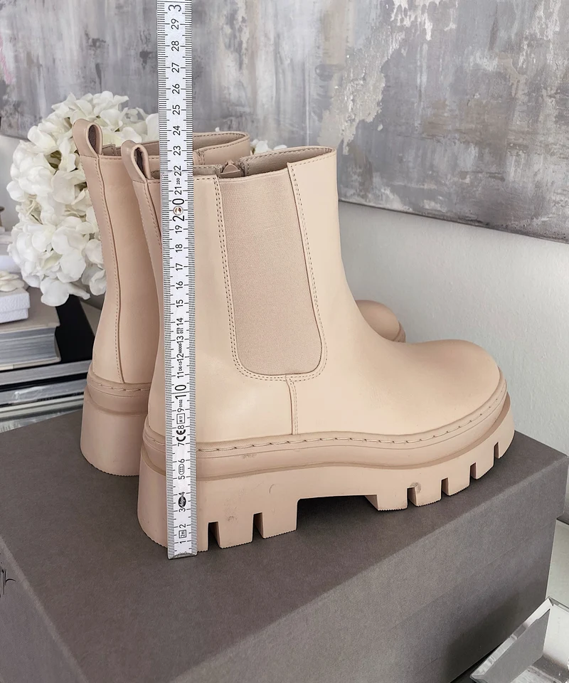 Chelsea Boots Nora Short Beige