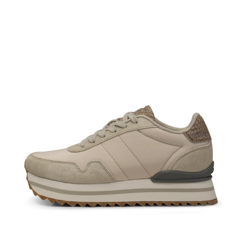 Nora III Leather Plateau - Silver Lining