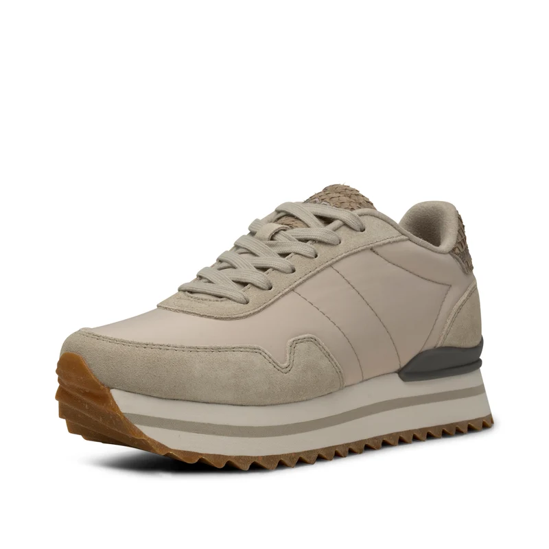 Nora III Leather Plateau - Silver Lining